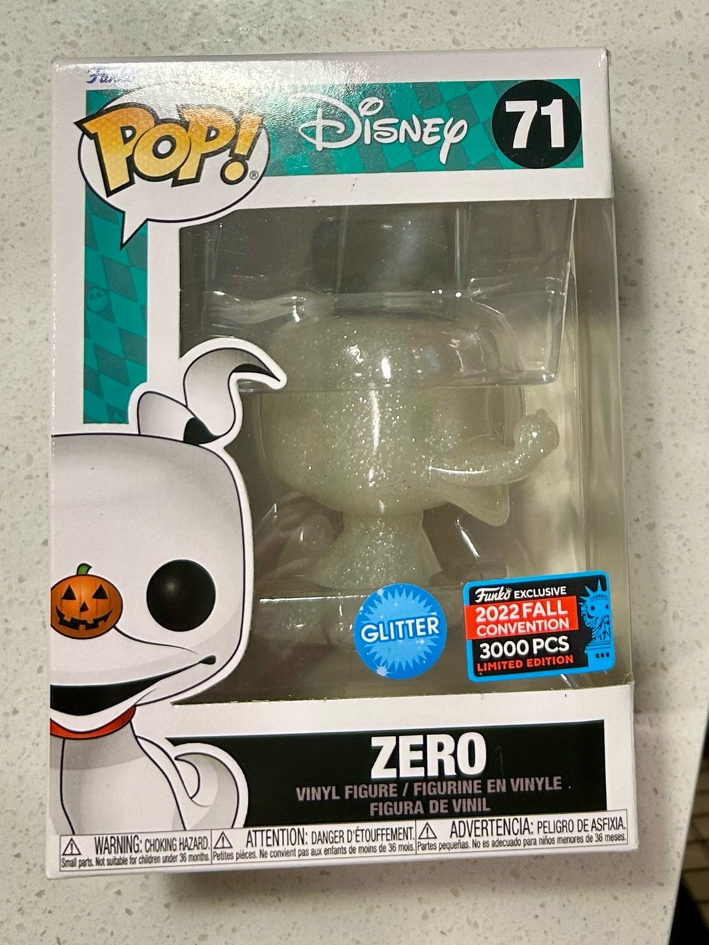Funko Glitter Zero Pop! Vinyl Figure — White/Gold Shimmer RARE!! Convention